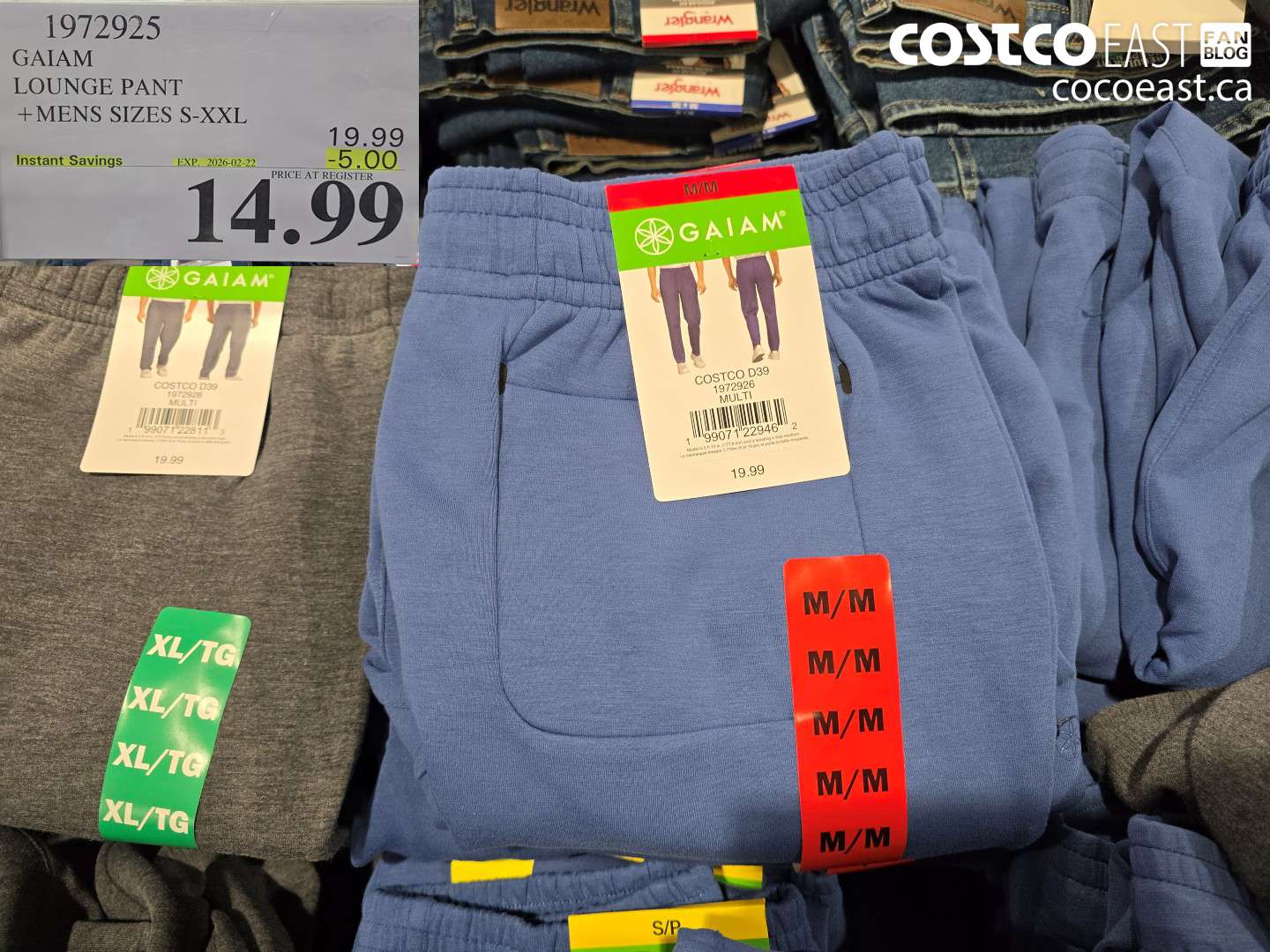 1972925 GAIAM LOUNGE PANT + MENS SIZES S-XXL ($5.00 INSTANT SAVINGS EXPIRES ON 2026-02-22) $14.99