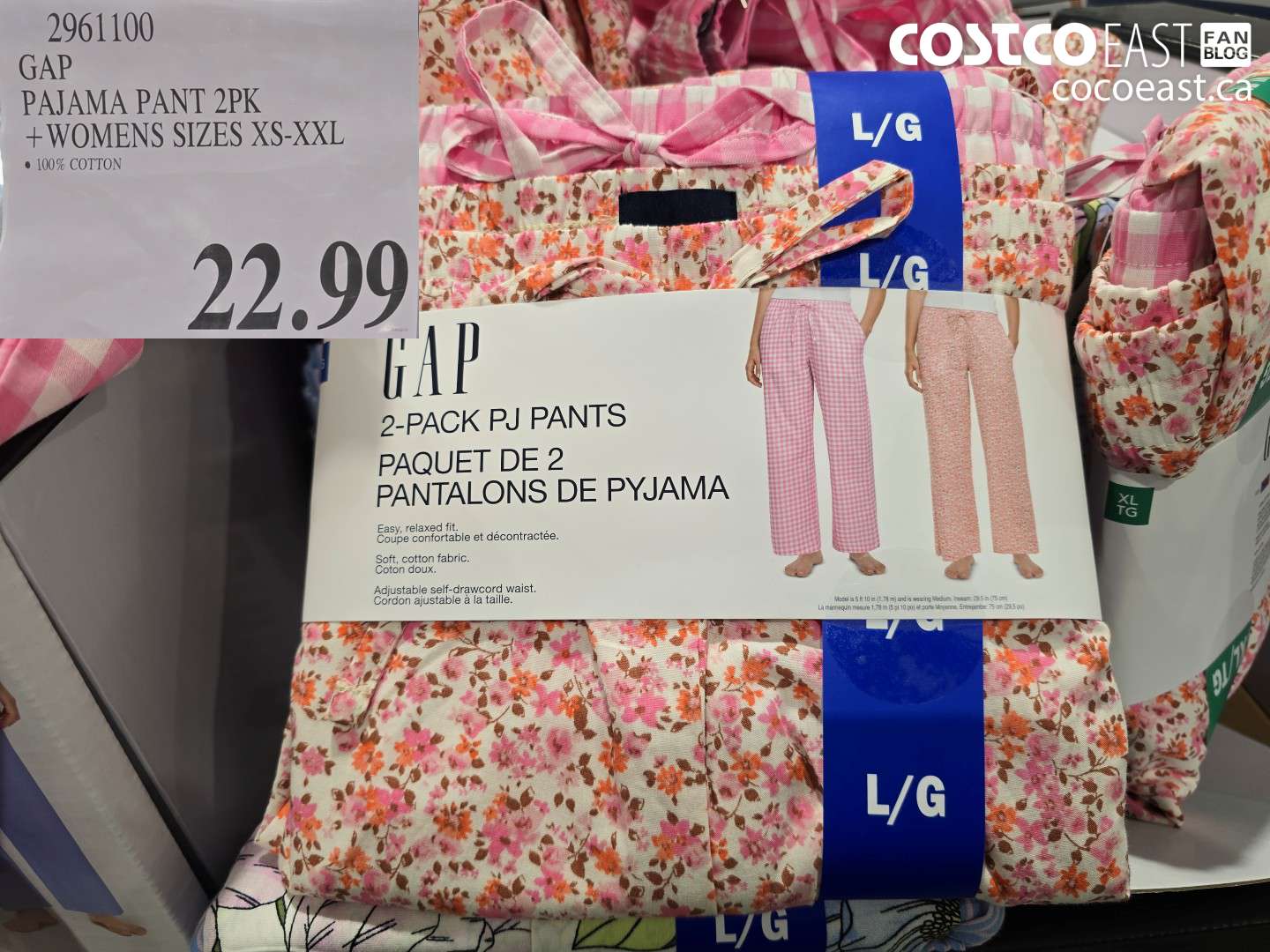 2961100 GAP PAJAMA PANT 2PK + WOMENS SIZES XS-XXL $22.99