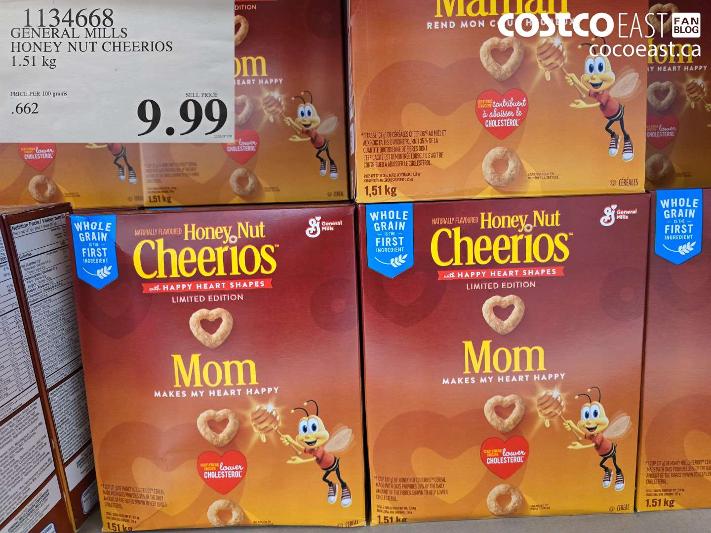 1134668 GENERAL MILLS HONEY NUT CHEERIOS 1.51 kg $9.99