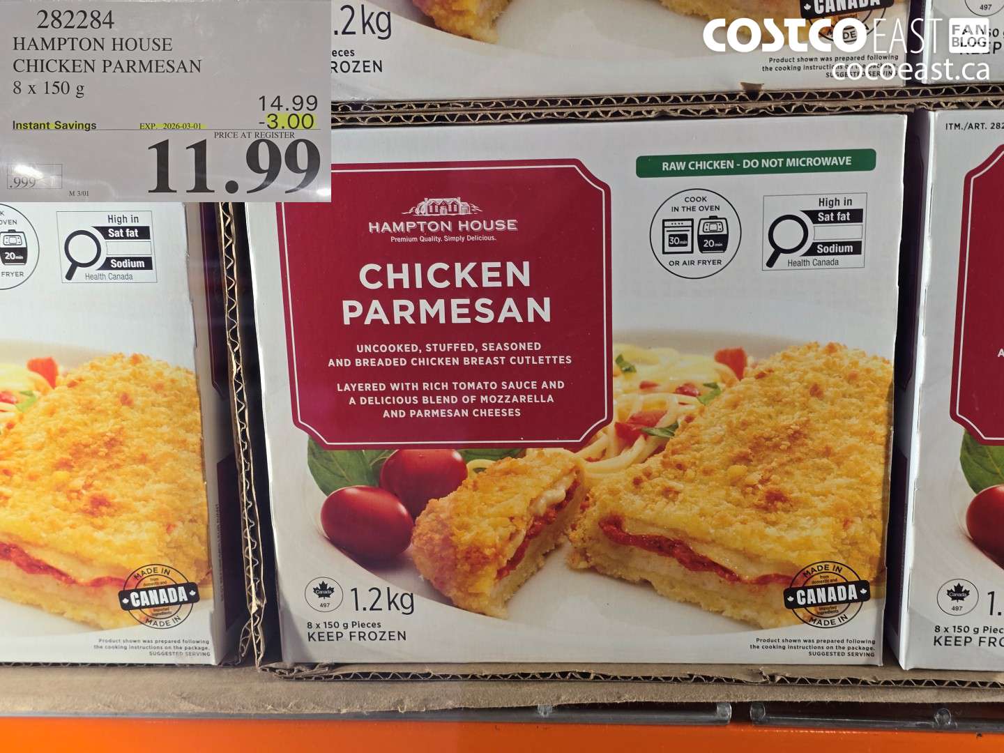 282284 HAMPTON HOUSE CHICKEN PARMESAN ($3.00 INSTANT SAVINGS EXPIRES ON 2026-03-01) $11.99