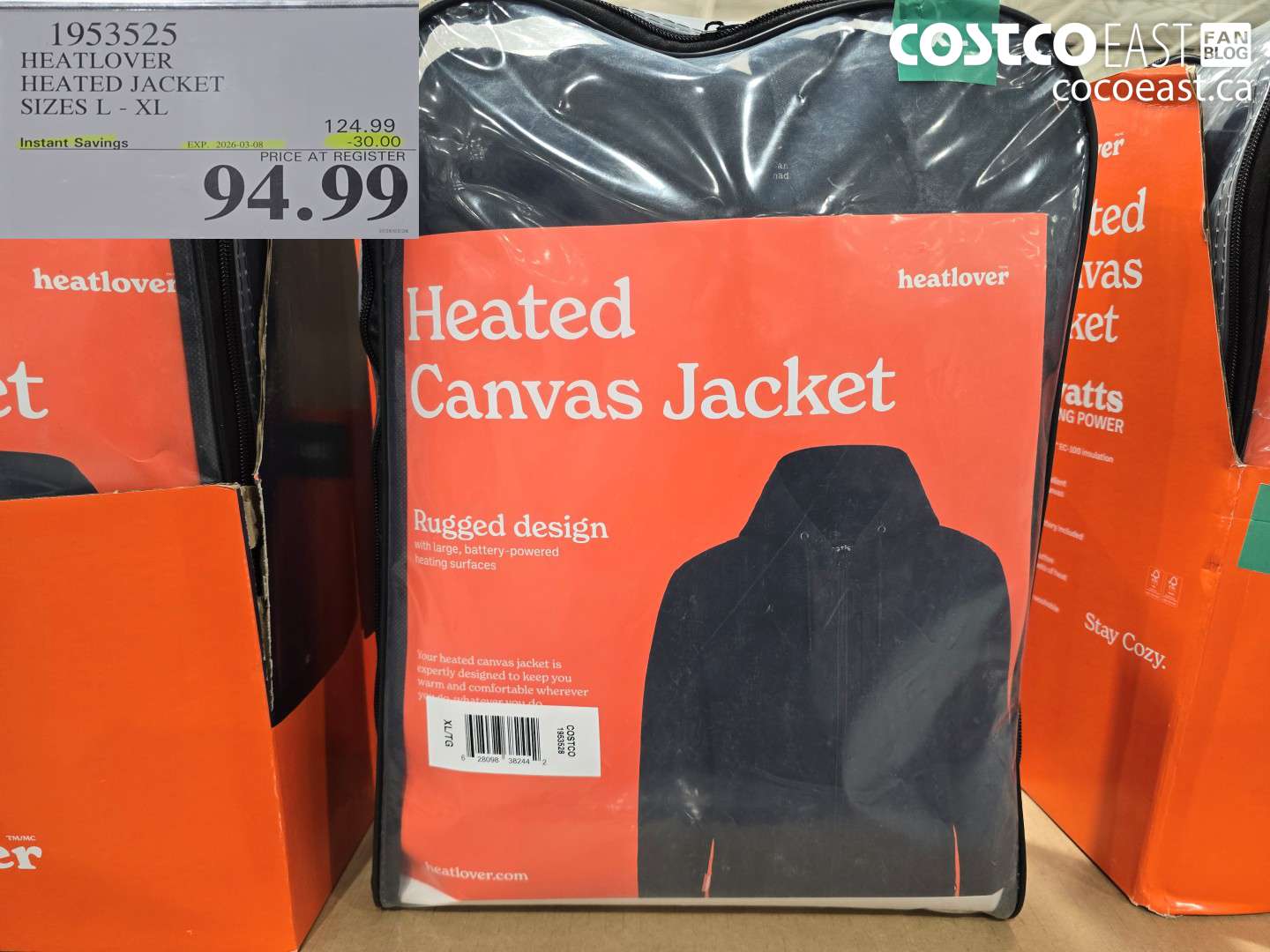 195353525 HEATLOVER HEATED JACKET SIZES L - XL ($30.00 INSTANT SAVINGS EXPIRES ON 2026-03-08) $94.99