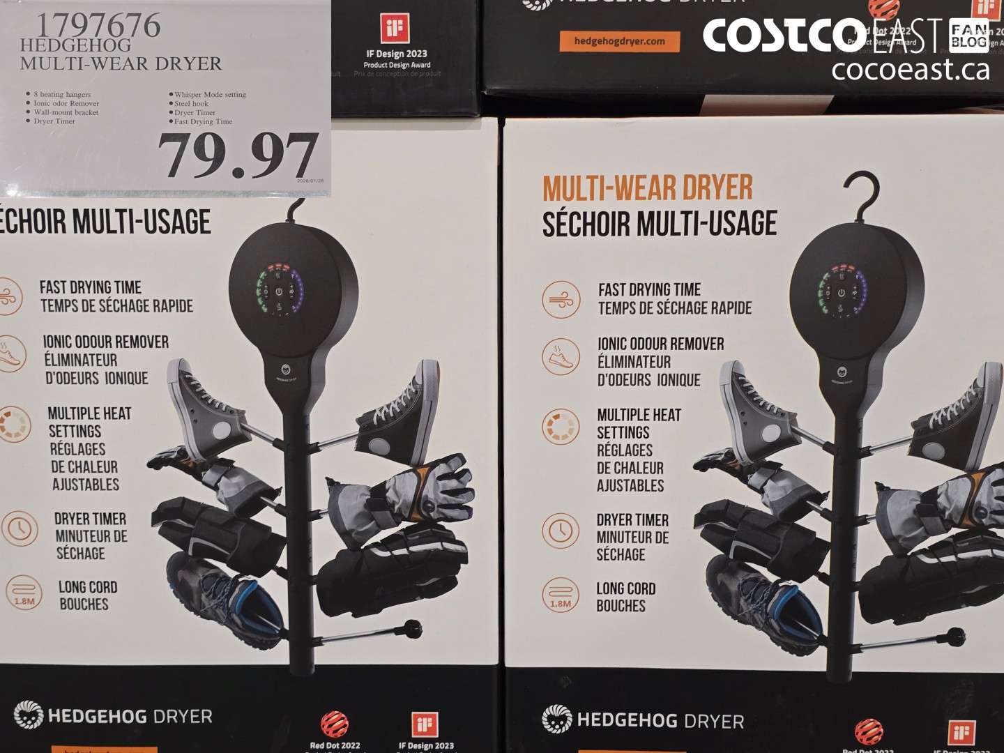 1797676 HEDGEHOG MULTI-WEAR DRYER $79.97