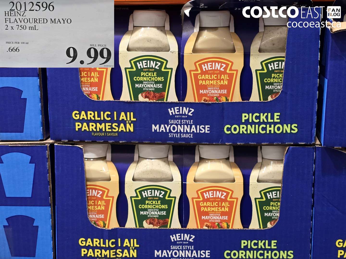 2012596 HEINZ FLAVOURED MAYO 2 x 750 ml $9.99