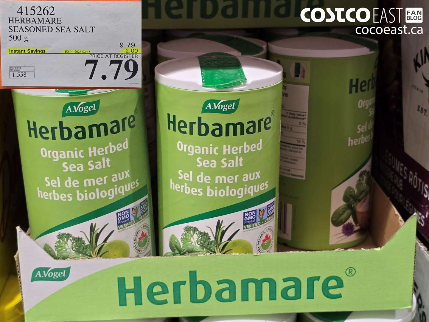 415262 HERBAMARE SEASONED SEA SALT 500 G ($2.00 INSTANT SAVINGS EXPIRES ON 2026-02-15) $7.79