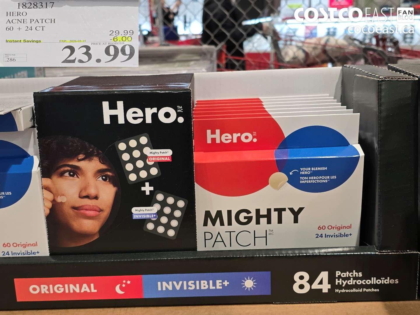 1828317 HERO ACNE PATCH 60 + 24 CT ($6.00 INSTANT SAVINGS EXPIRES ON 2026-03-15) $23.99