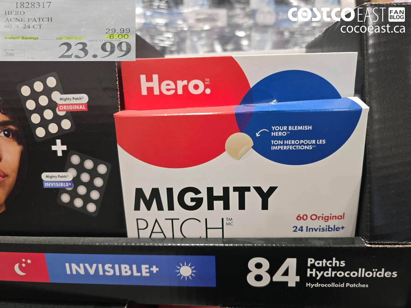 1828317 HERO ACNE PATCH 60 + 24 CT ($6.00 INSTANT SAVINGS EXPIRES ON 2026-03-15) $23.99
