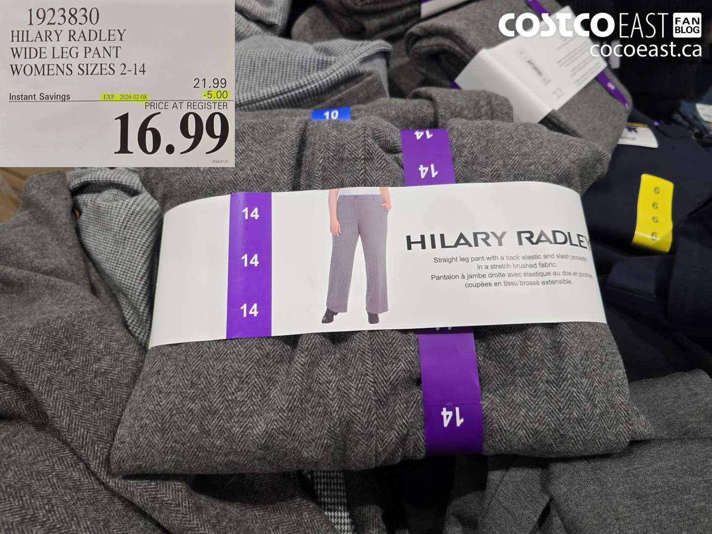 1923830 HILARY RADLEY WIDE LEG PANT + WOMENS SIZES 2-14 ($5.00 INSTANT SAVINGS EXPIRES ON 2026-02-08) $16.99