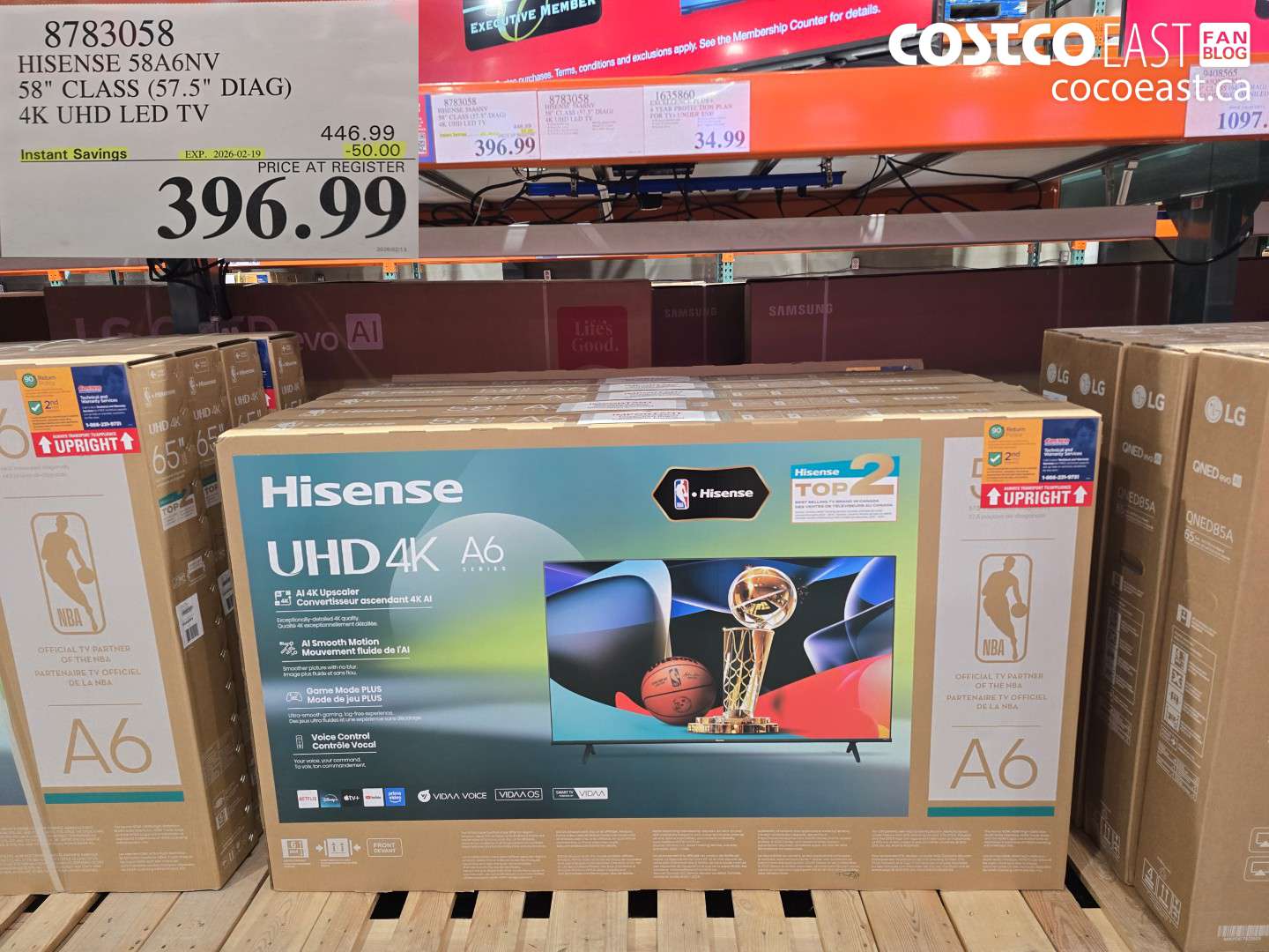 8783058 HISENSE 58A6NV 58