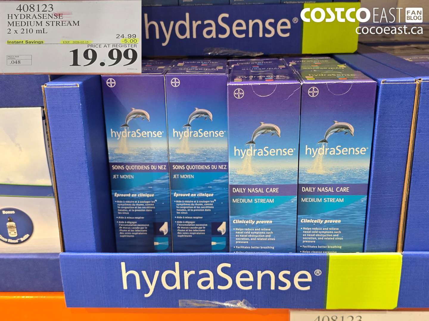 408123 HYDRASENSE MEDIUM STREAM 2 x 210 mL ($5.00 INSTANT SAVINGS EXPIRES ON 2026-02-15) $19.99