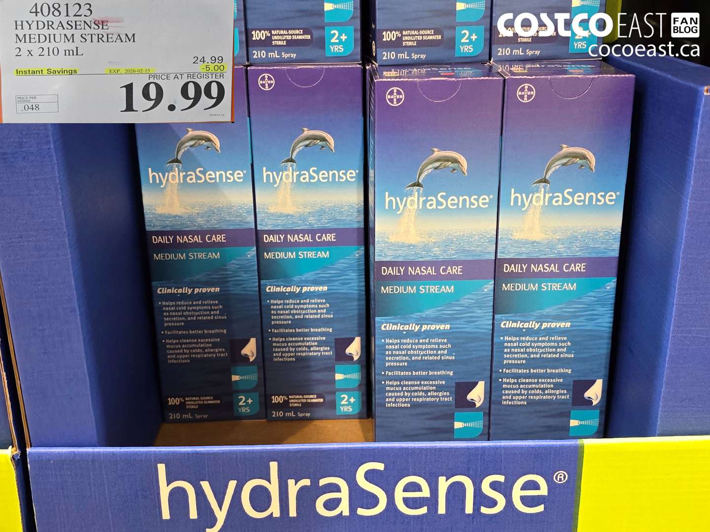 408123 HYDRASENSE MEDIUM STREAM 2 x 210 ml ($5.00 INSTANT SAVINGS EXPIRES ON 2026-02-15) $19.99