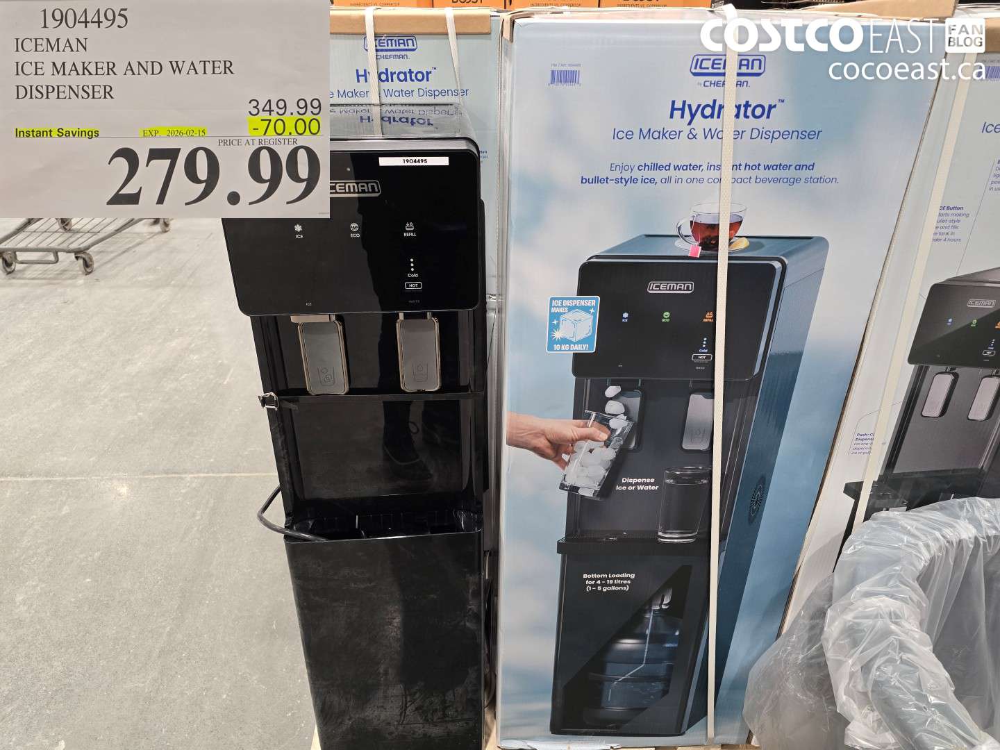 1904495 ICEMAN ICE MAKER AND WATER DISPENSER ($70.00 INSTANT SAVINGS EXPIRES ON 2026-02-15) $279.99