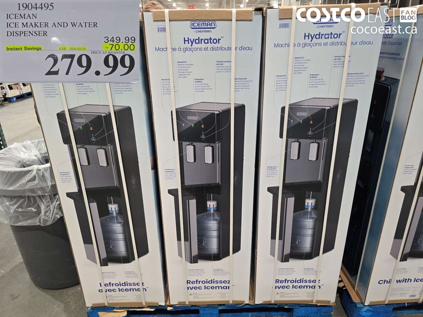 1904495 ICEMAN ICE MAKER AND WATER DISPENSER ($70.00 INSTANT SAVINGS EXPIRES ON 2026-02-15) $279.99