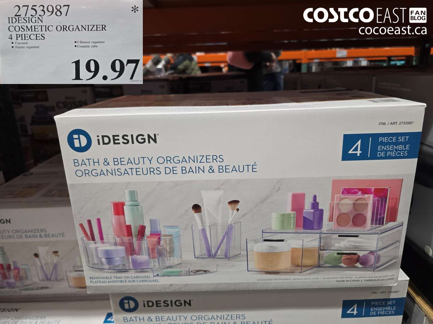27353987 IDESIGN COSMETIC ORGANIZER 4 PIECES $19.97