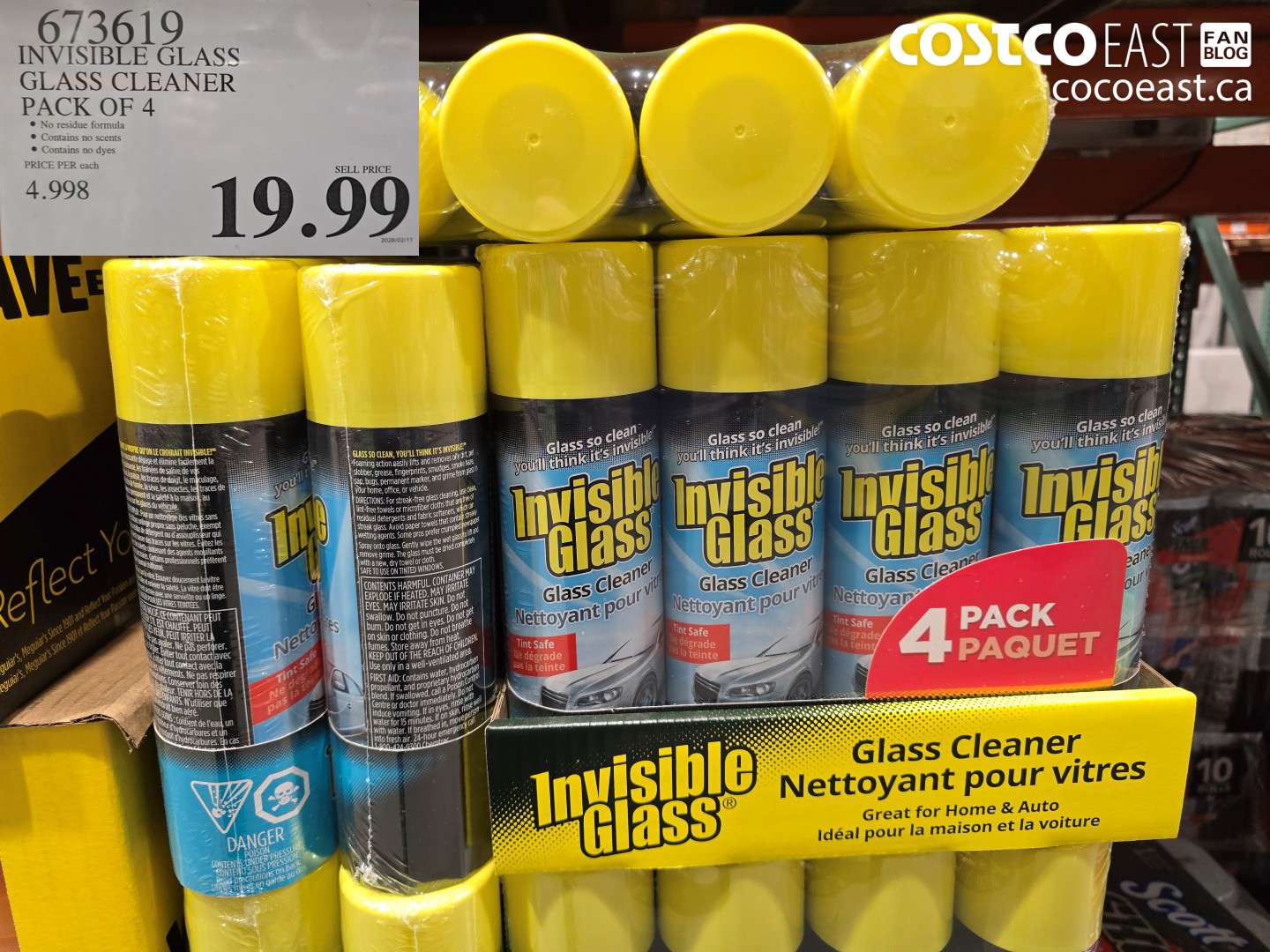 673619 INVISIBLE GLASS GLASS CLEANER PACK OF 4 $19.99