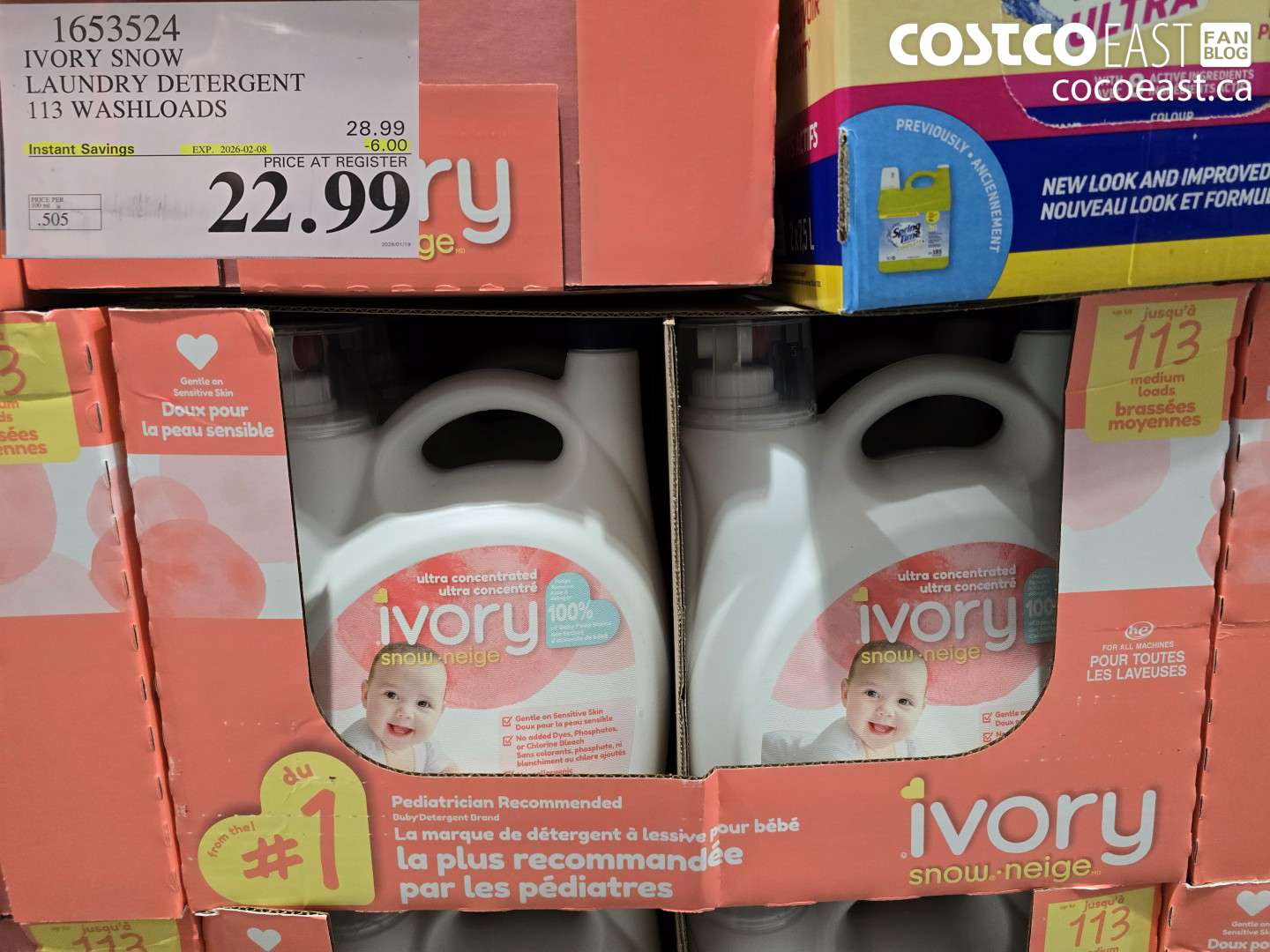 1653524 IVORY SNOW LAUNDRY DETERGENT 113 washloads ($6.00 INSTANT SAVINGS EXPIRES ON 2026-02-08) $22.99