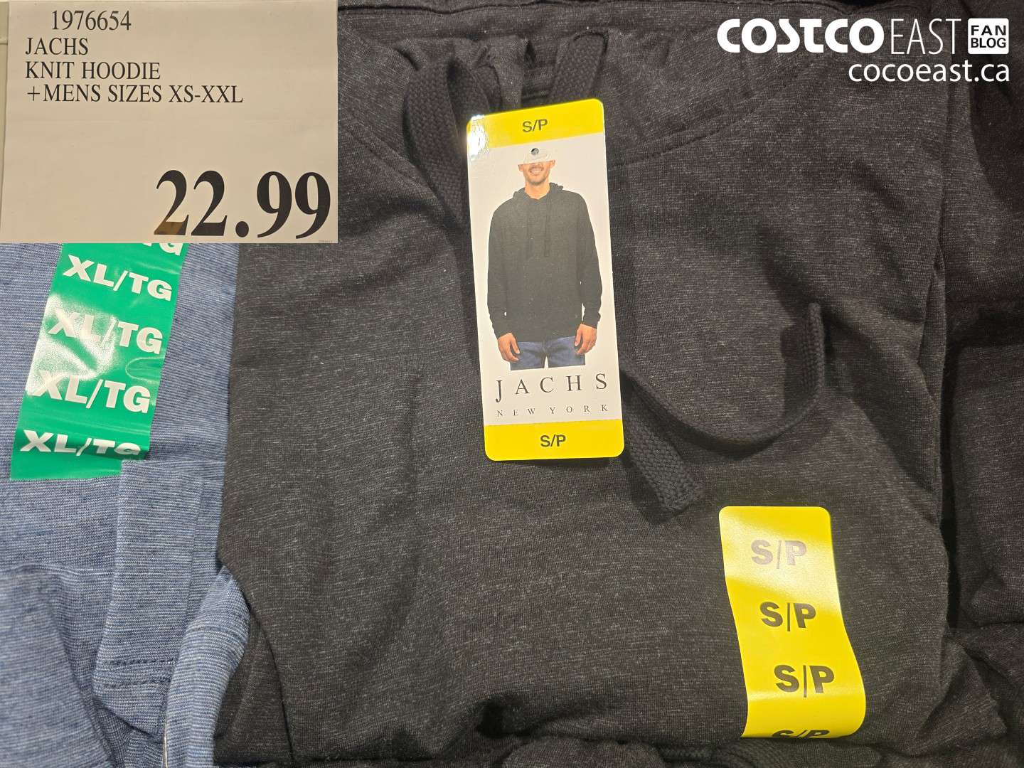 1976654 JACHS KNIT HOODIE +MENS SIZES XS-XXL $22.99