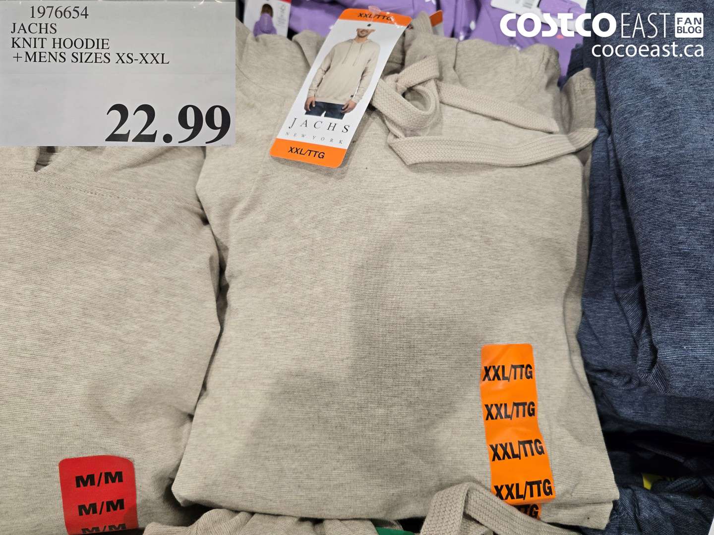 1976654 JACHS KNIT HOODIE +MENS SIZES XS-XXL $22.99