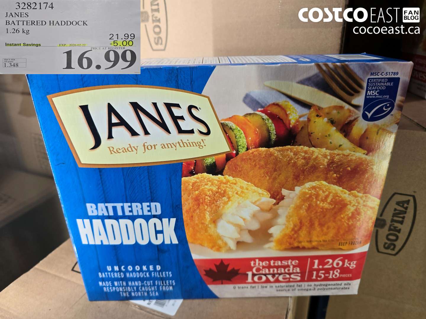 3282174 JANES BATTERED HADDOCK 1.26 kg ($5.00 INSTANT SAVINGS EXPIRES ON 2026-02-22) $16.99
