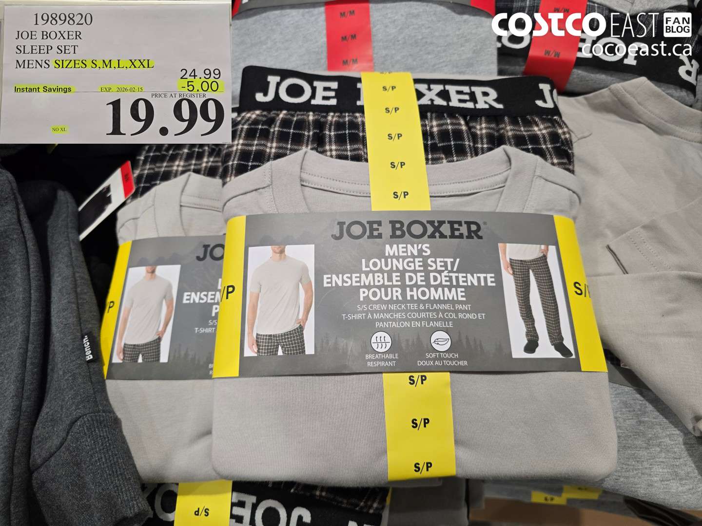 1989820 JOE BOXER SLEER-SET +MENS SIZES S,M,L,XXL ($5.00 INSTANT SAVINGS EXPIRES ON 2026-02-15) $19.99