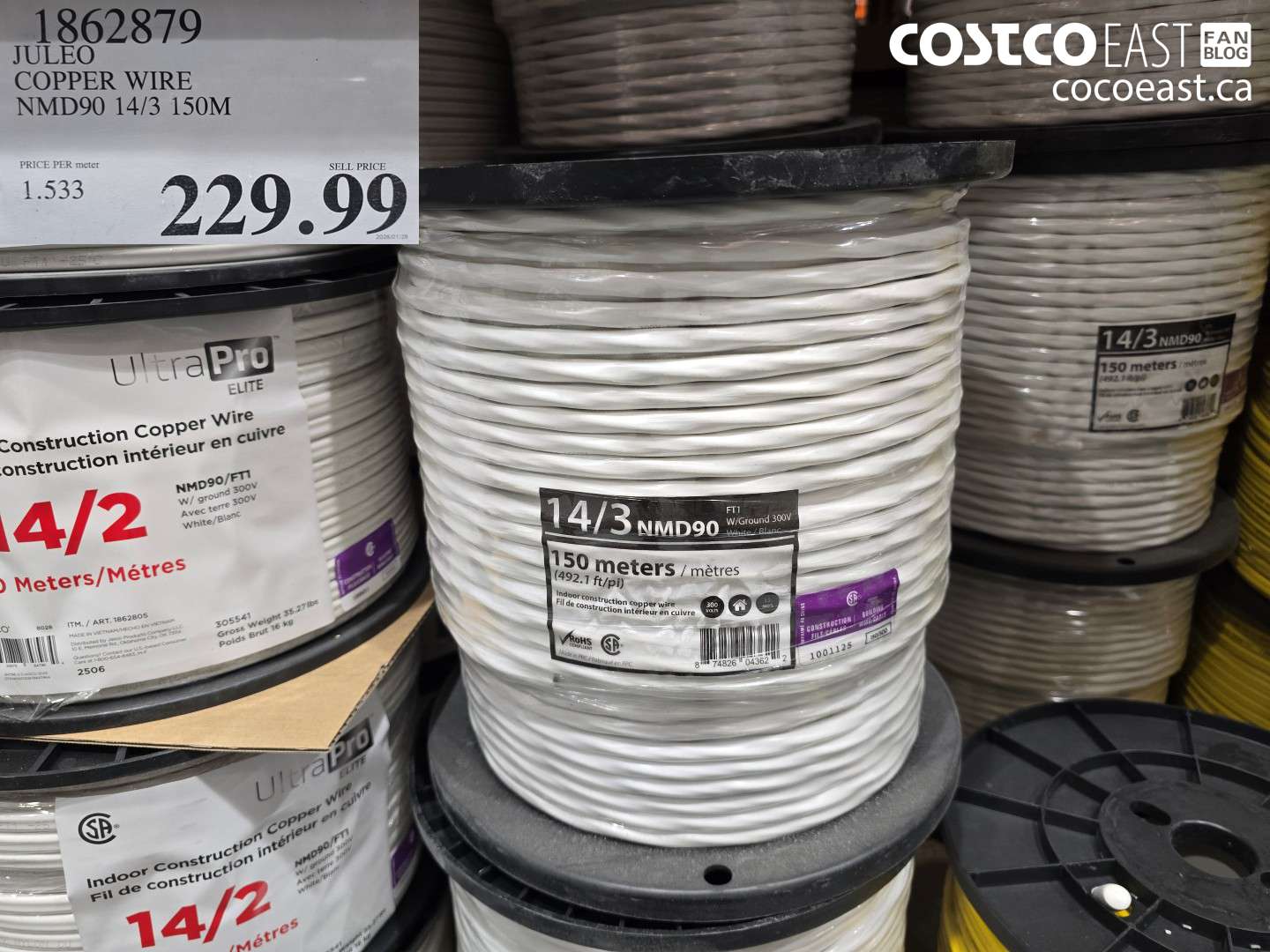 1862879 JULEO COPPER WIRE NMD90 14/3 150M $229.99