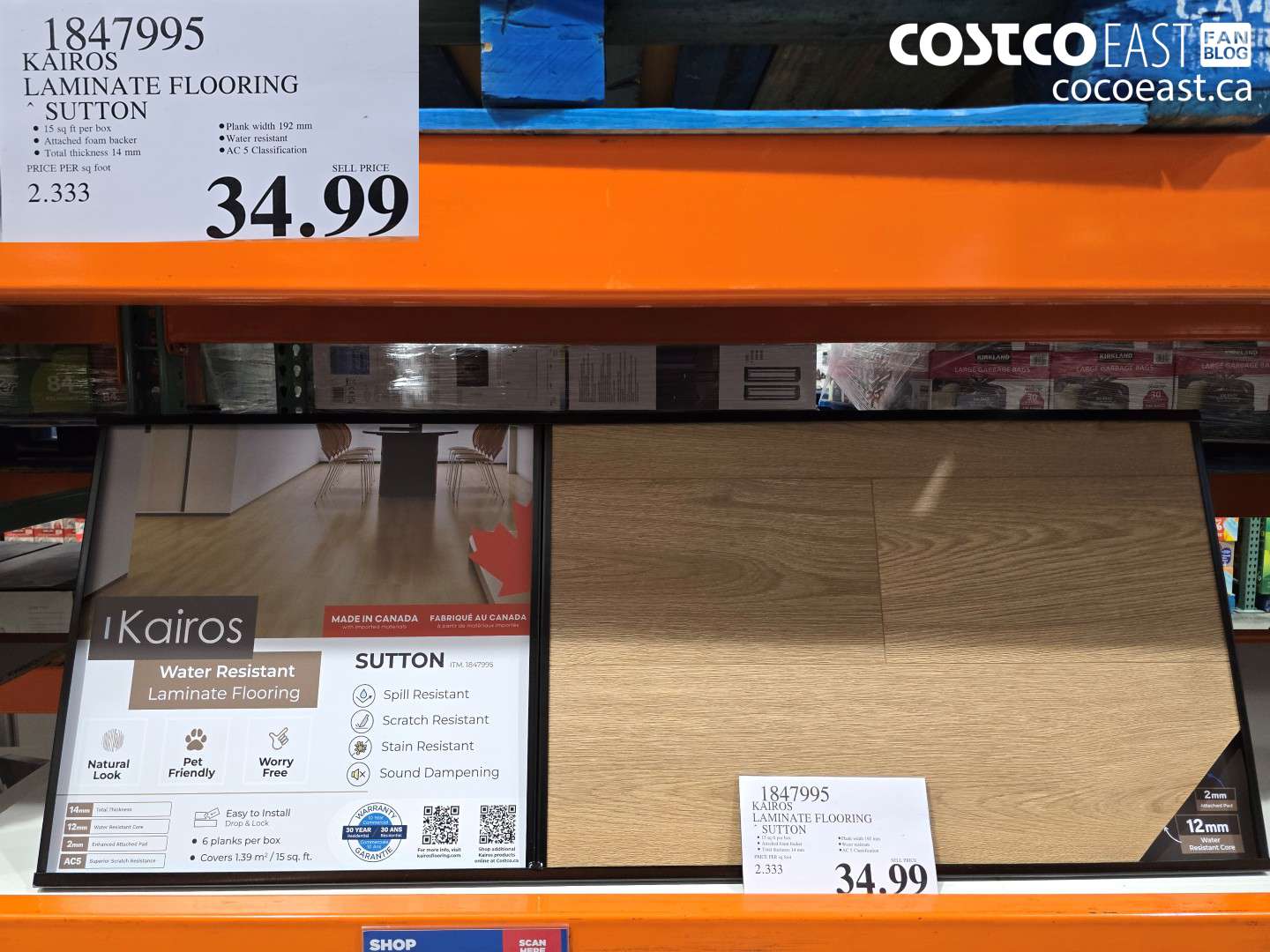 1847995 KAIROS LAMINATE FLOORING SUTTON $34.99