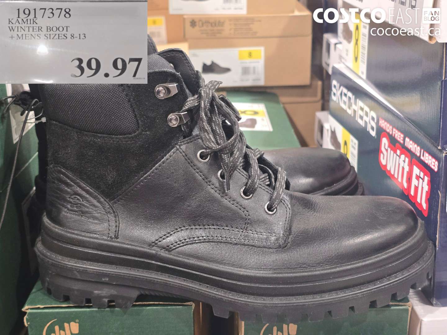 1917378 KAMIK WINTER BOOT + MENS SIZES 8-13 $39.97