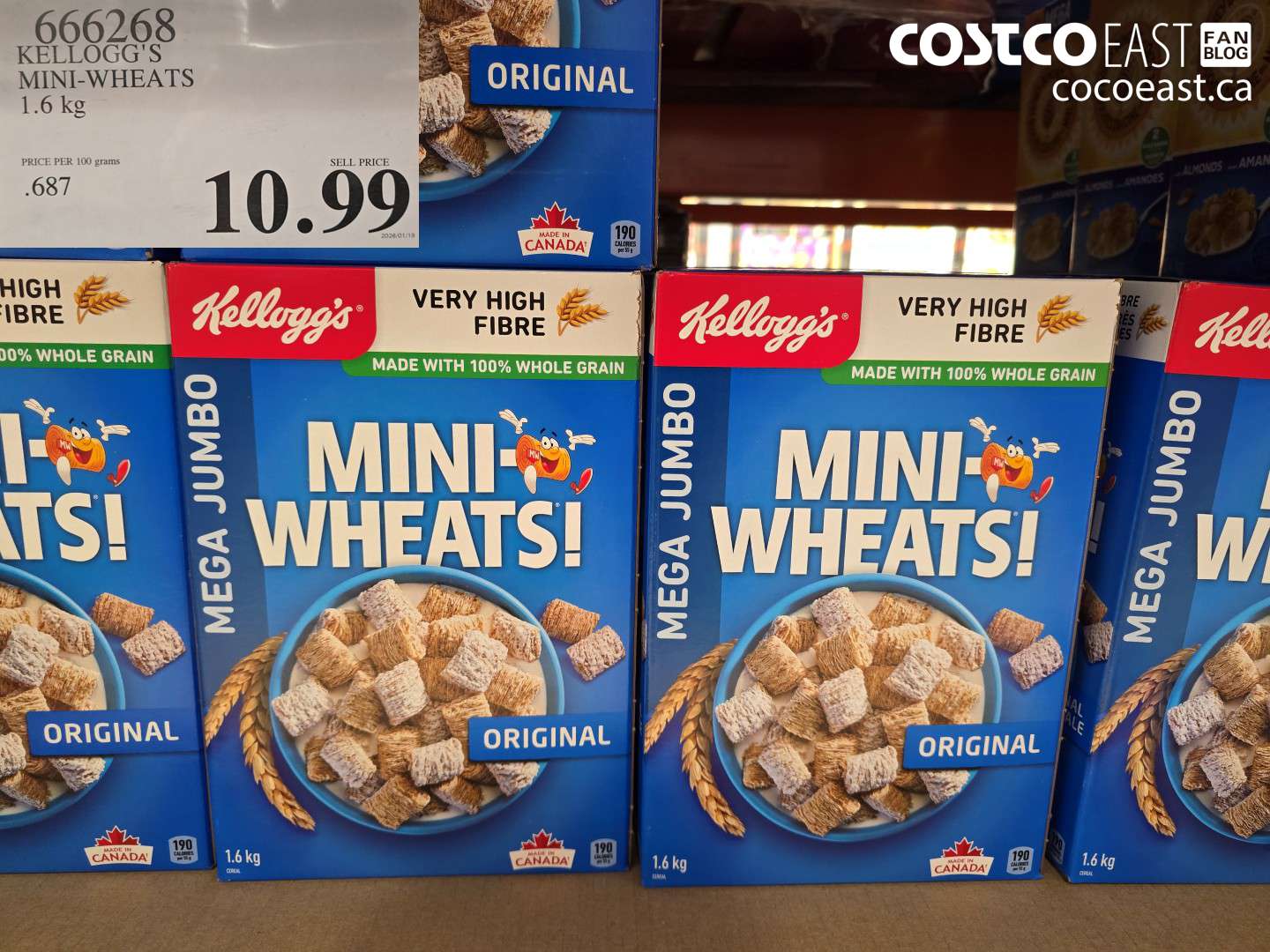 666268 KELLOGG'S MINI-WHEATS 1.6 KG $10.99