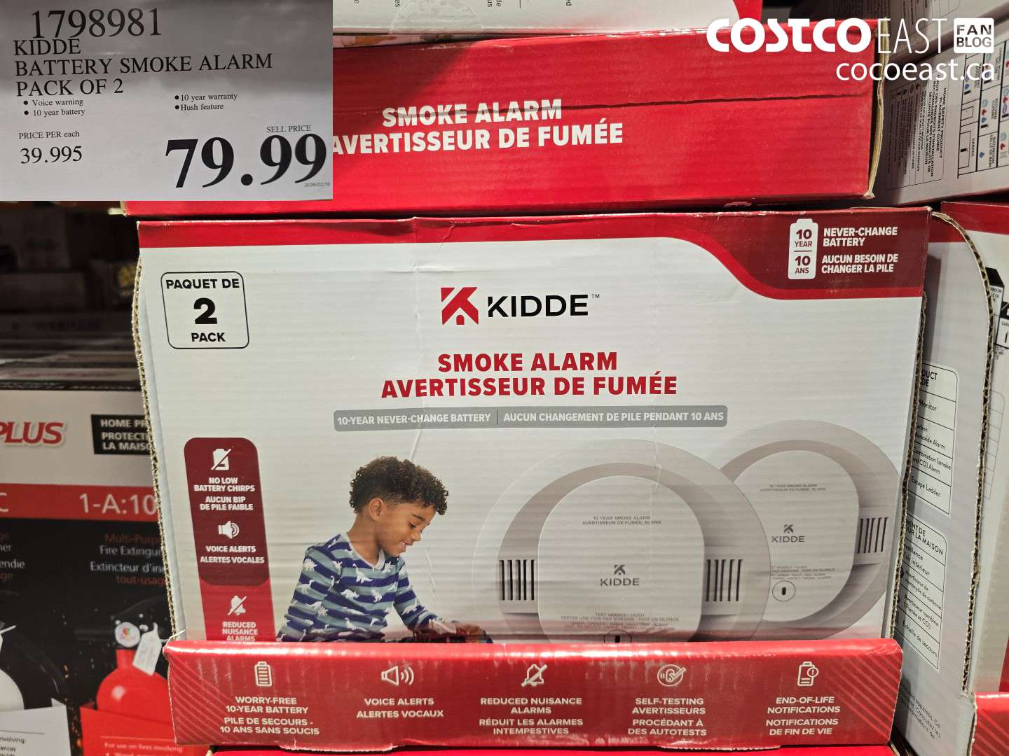 1798981 KIDDE BATTERY SMOKE ALARM PACK OF 2 $79.99