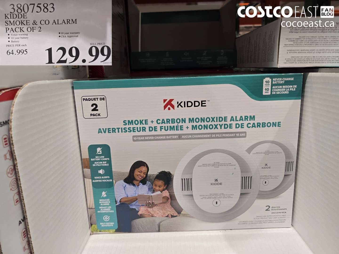 3807583 KIDDE SMOKE & CO ALARM PACK OF 2 $129.99