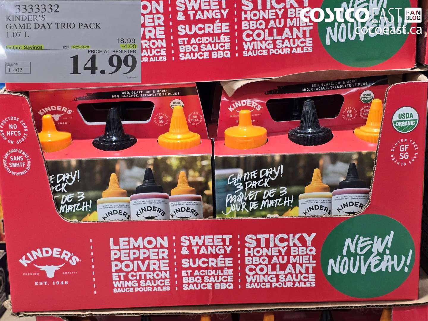 33333332 KINDER'S GAME DAY TRIO PACK 1.07 L ($4.00 INSTANT SAVINGS EXPIRES ON 2026-02-08) $14.99