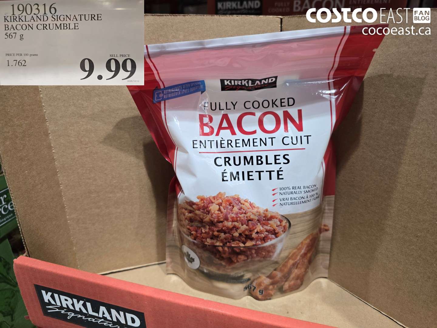 190316 KIRKLAND SIGNATURE BACON CRUMBLE 567 g $9.99