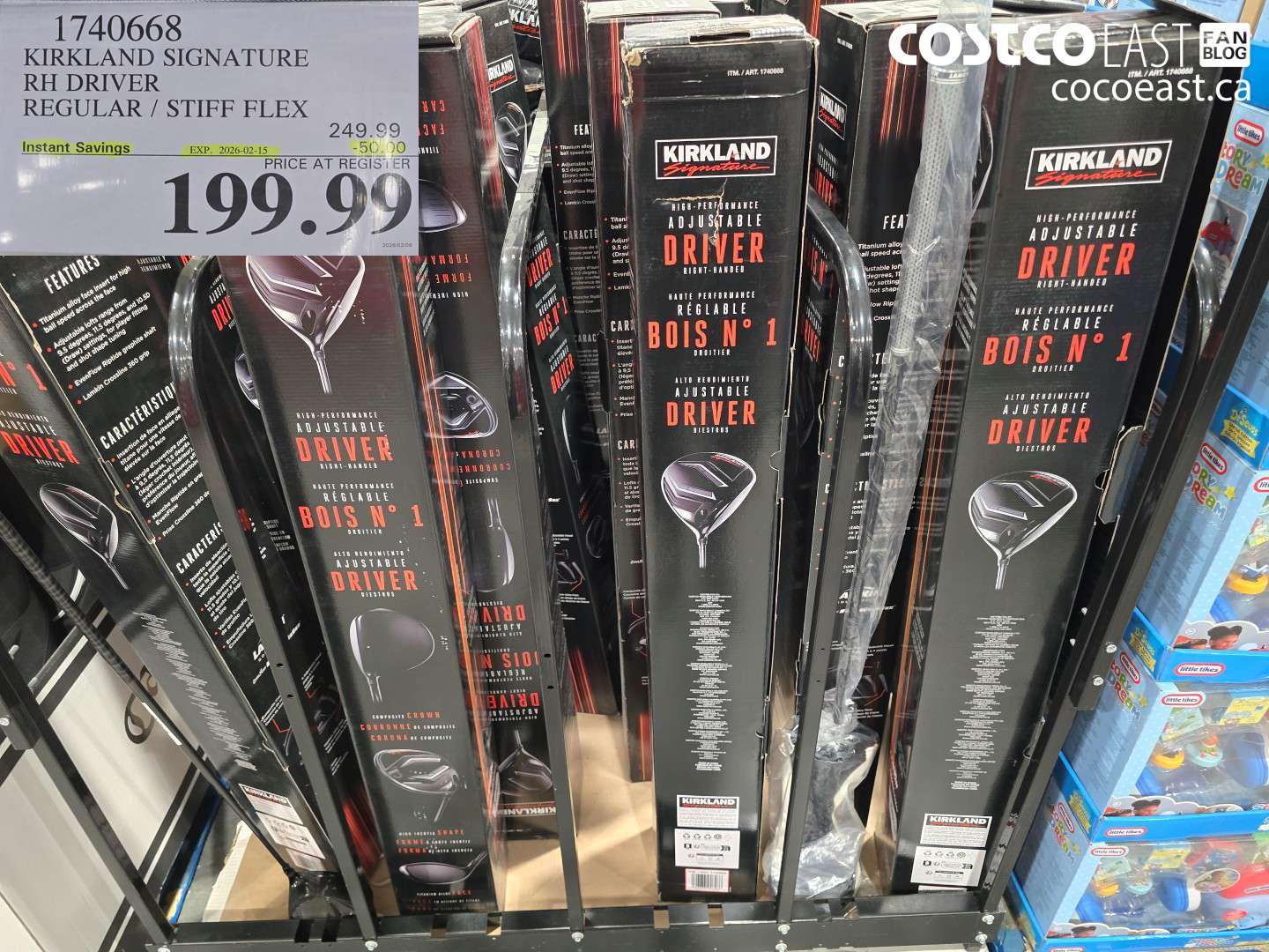 1740668 KIRKLAND SIGNATURE RH DRIVER REGULAR / STIFF FLEX ($50.00 INSTANT SAVINGS EXPIRES ON 2026-02-15) $199.99