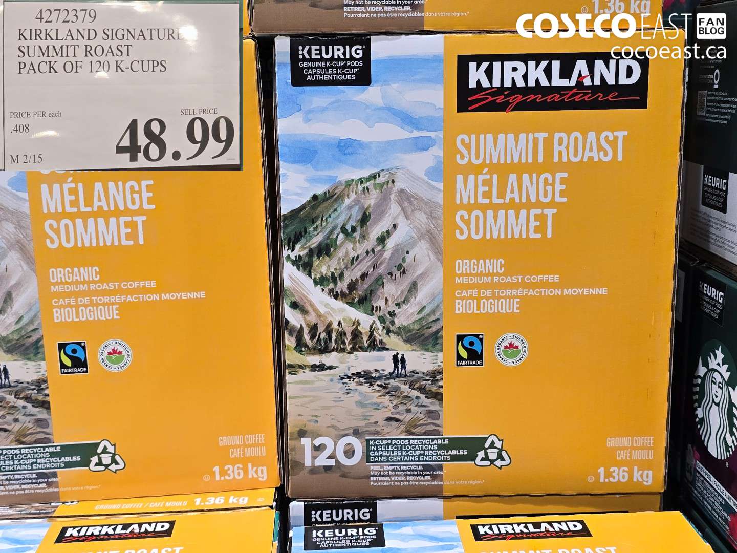 4272379 KIRKLAND SIGNATURE SUMMIT ROAST PACK OF 120 K-CUP $48.99