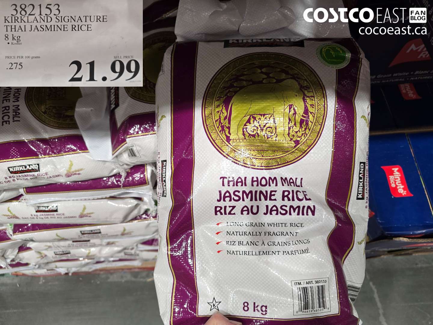 382153 KIRKLAND SIGNATURE THAI JASMINE RICE 8 KG $21.99