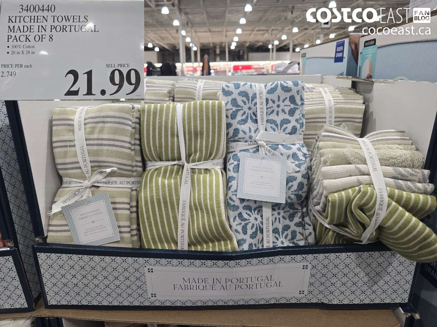 3400440 KITCHEN TOWELS MADE IN PORTUGAL PACK OF 8 $21.99