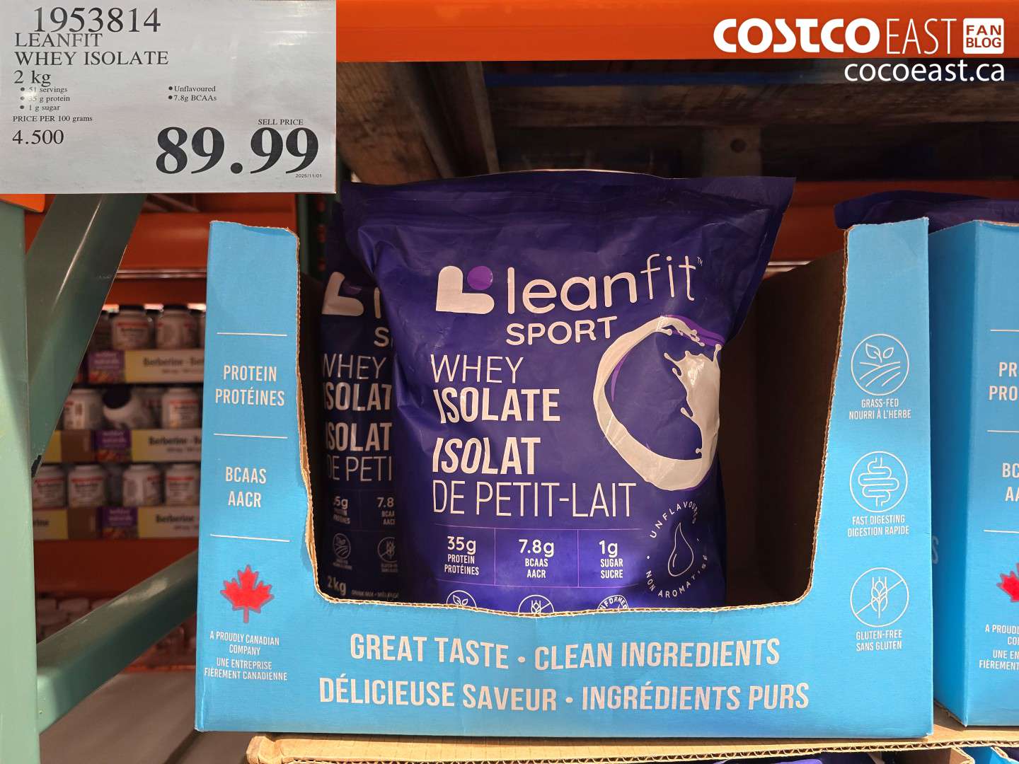 1953814 LEANFIT WHEY ISOLATE 2 kg $89.99