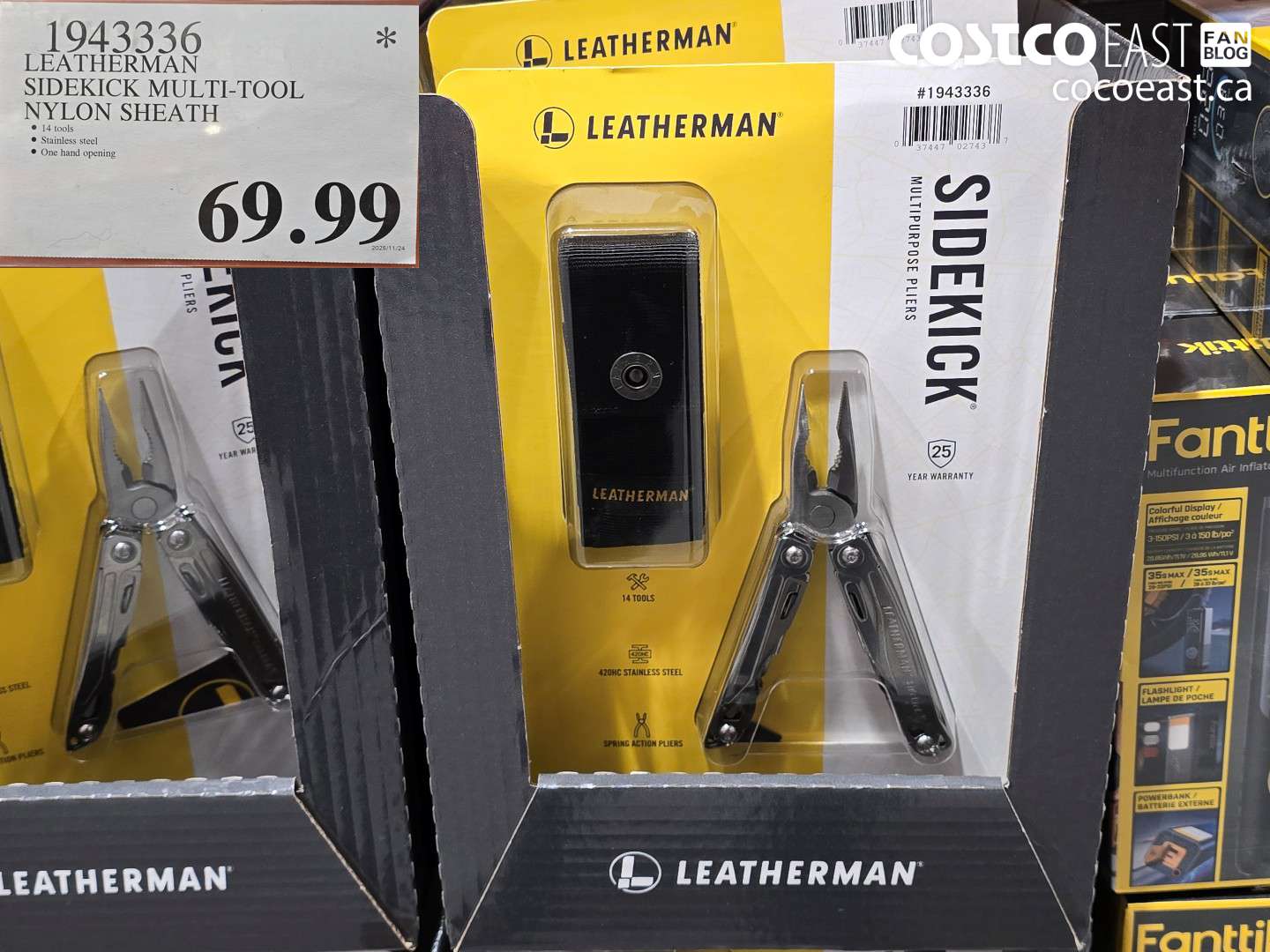 1943336 LEATHERMAN SIDEKICK MULTI-TOOL NYLON SHEATH $69.99