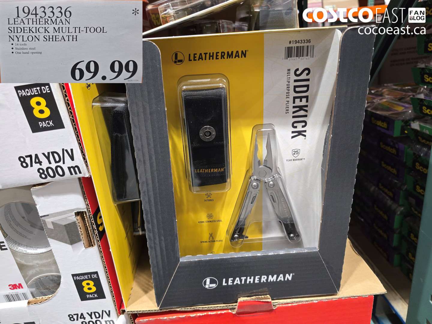 1943336 LEATHERMAN SIDEKICK MULTI-TOOL NYLON SHEATH $69.99