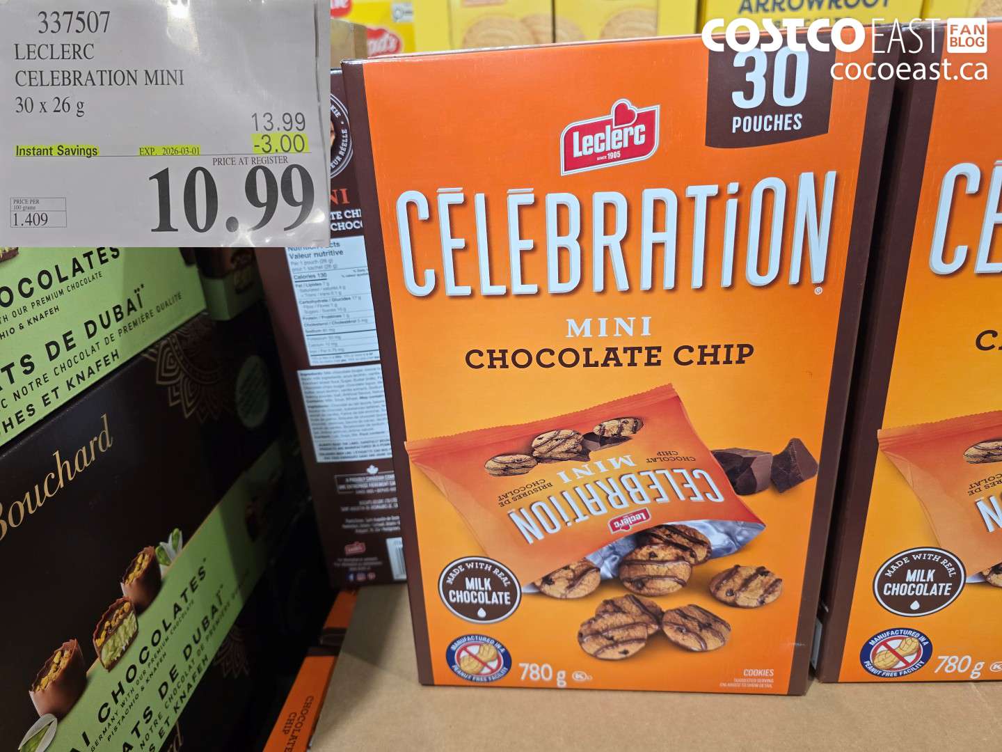 337507 LECLERC CELEBRATION MINI 30 x 26 g ($3.00 INSTANT SAVINGS EXPIRES ON 2026-03-01) $10.99