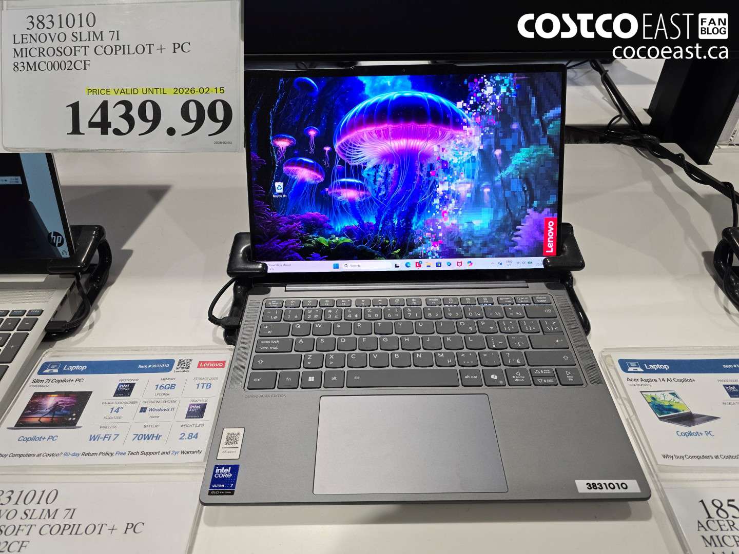 3831010 LENOVO SLIM 7I MICROSOFT COPILOT + PC 83MC0002CF $1439.99