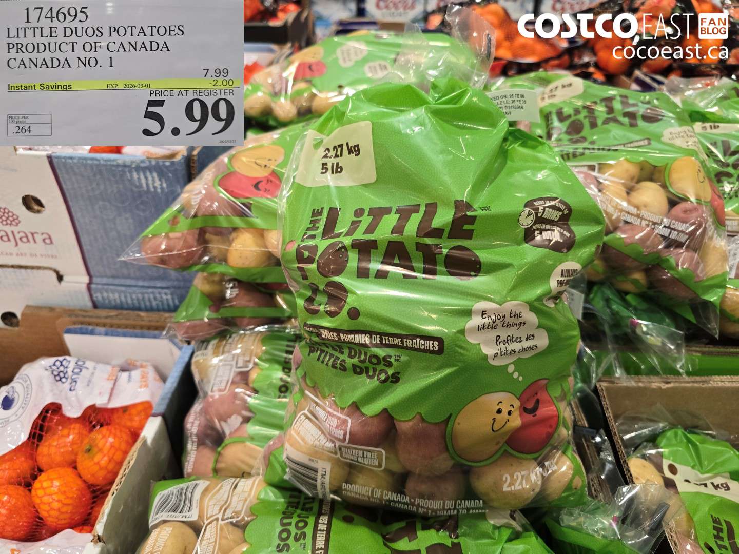 174695 LITTLE DUOS POTATOES PRODUCT OF CANADA CANADA NO. 1 ($2.00 INSTANT SAVINGS EXPIRES ON 2026-03-01) $5.99