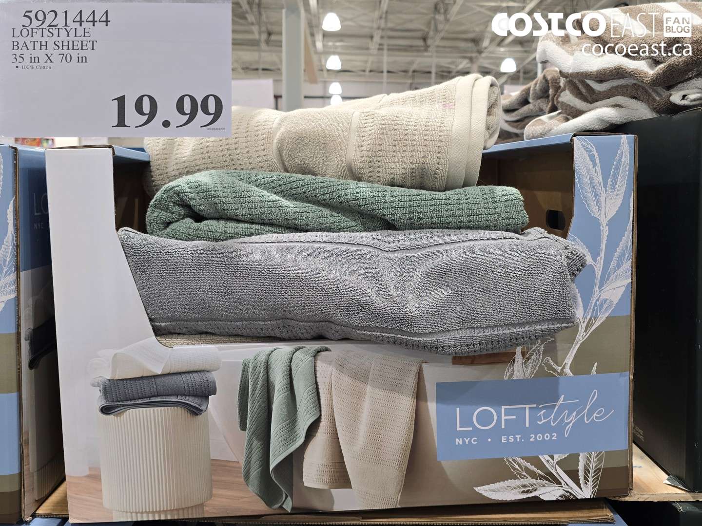 5921444 LOFTSTYLE BATH SHEET 35 in X 70 in $19.99