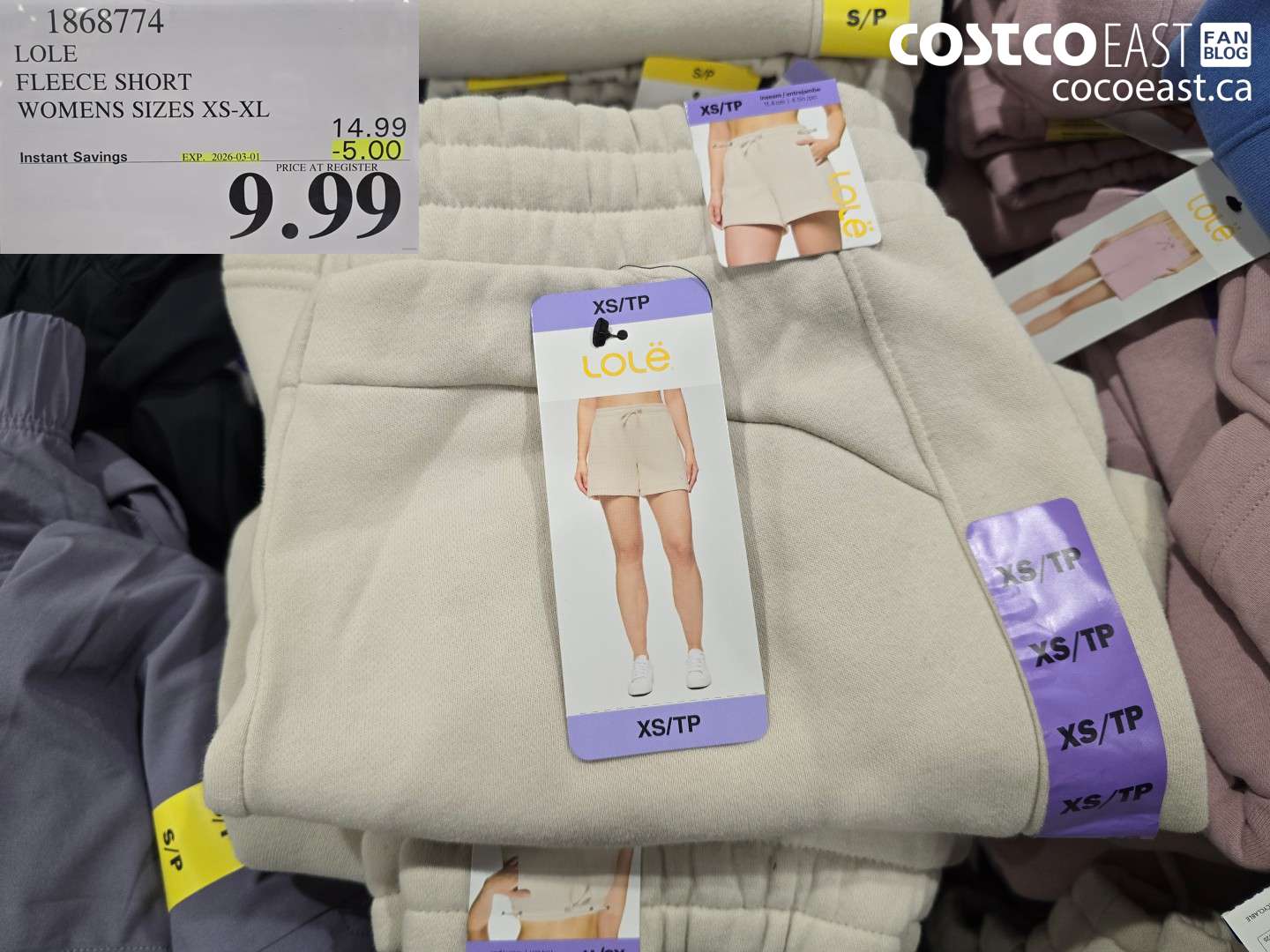 1868774 LOLE FLEECE SHORT WOMENS SIZES XS-XL ($5.00 INSTANT SAVINGS EXPIRES ON 2026-03-01) $9.99