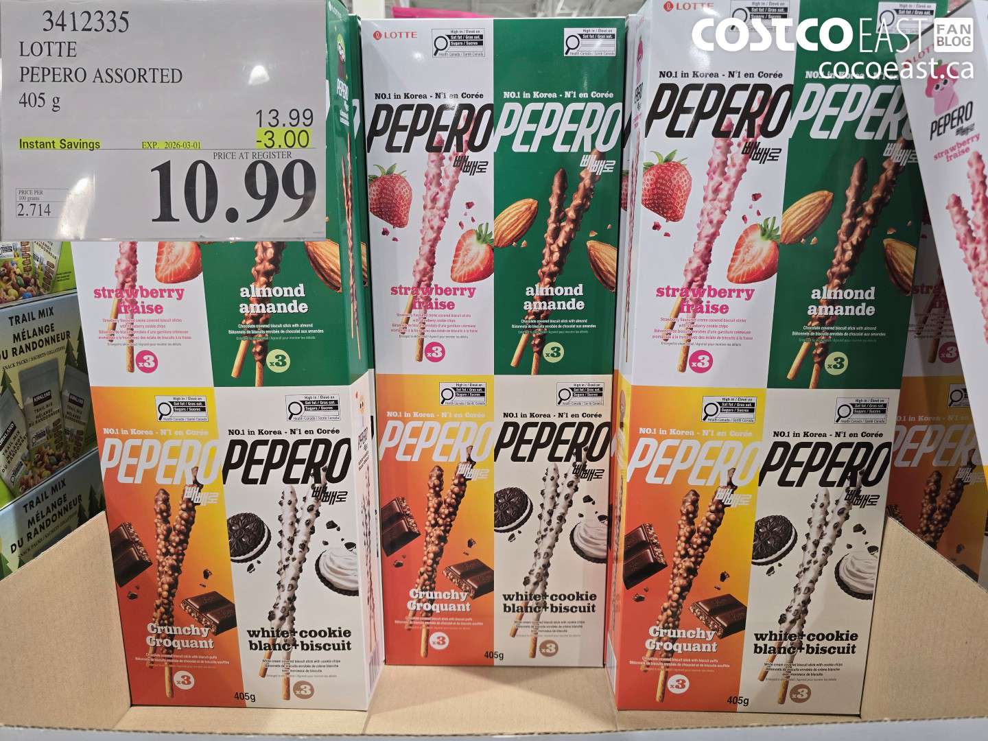 3412335 LOTTE PEPERO ASSORTED 405 G ($3.00 INSTANT SAVINGS EXPIRES ON 2026-03-01) $10.99