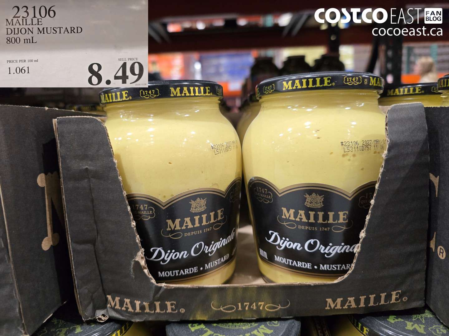 23106 MAILLE DIJON MUSTARD 800 ML $8.49
