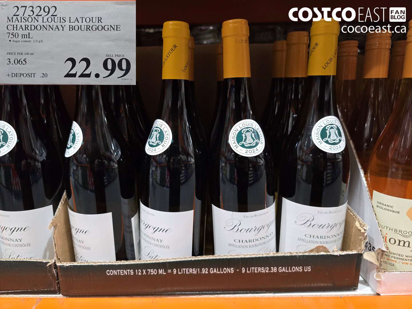 273292 MAISON LOUIS LATOUR CHARDONNAY BOURGOGNE 750 mL $22.99