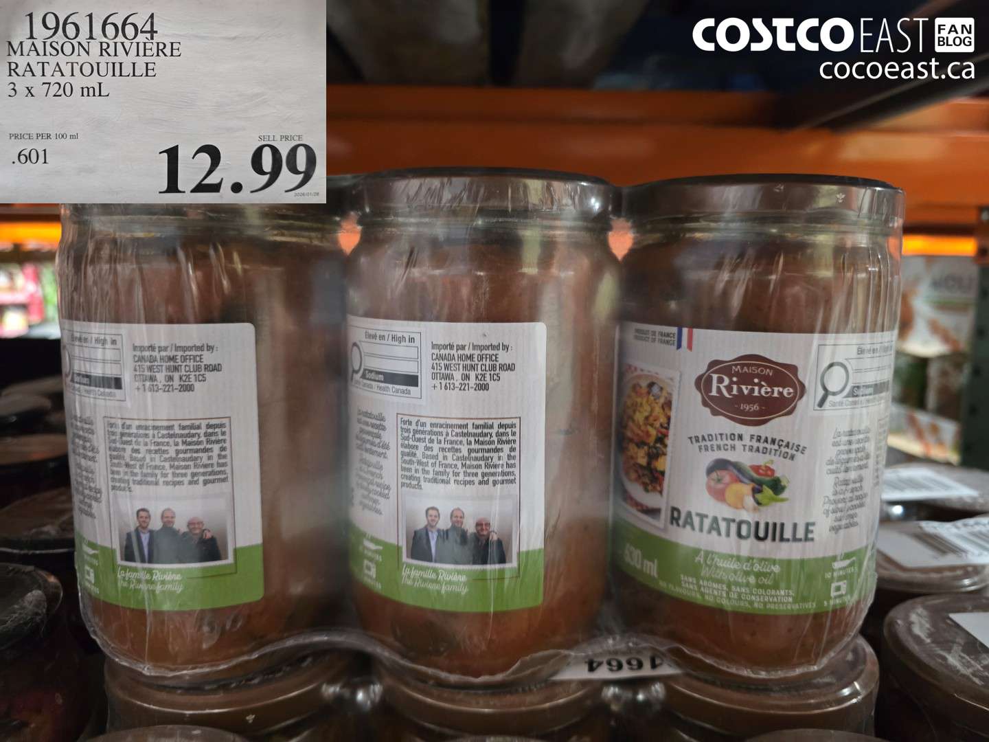 1961664 MAISON RIVIERE RATATOUILLE 3 X 720 ML $12.99