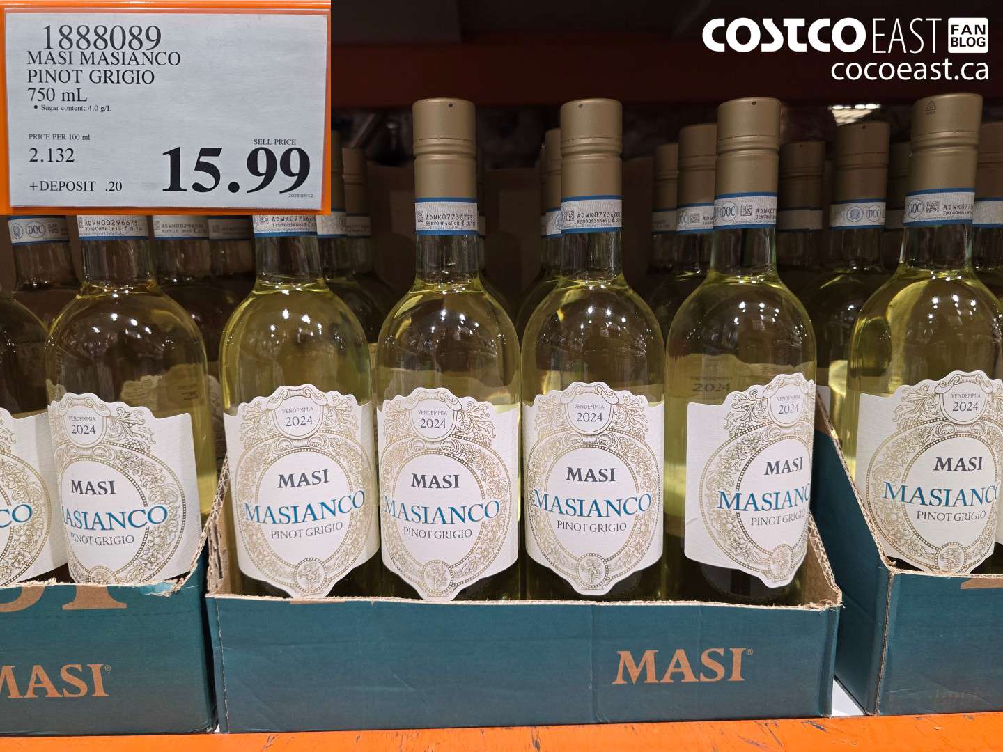 1888089 MASI MASIANCO PINOT GRIGIO 750 ml $15.99