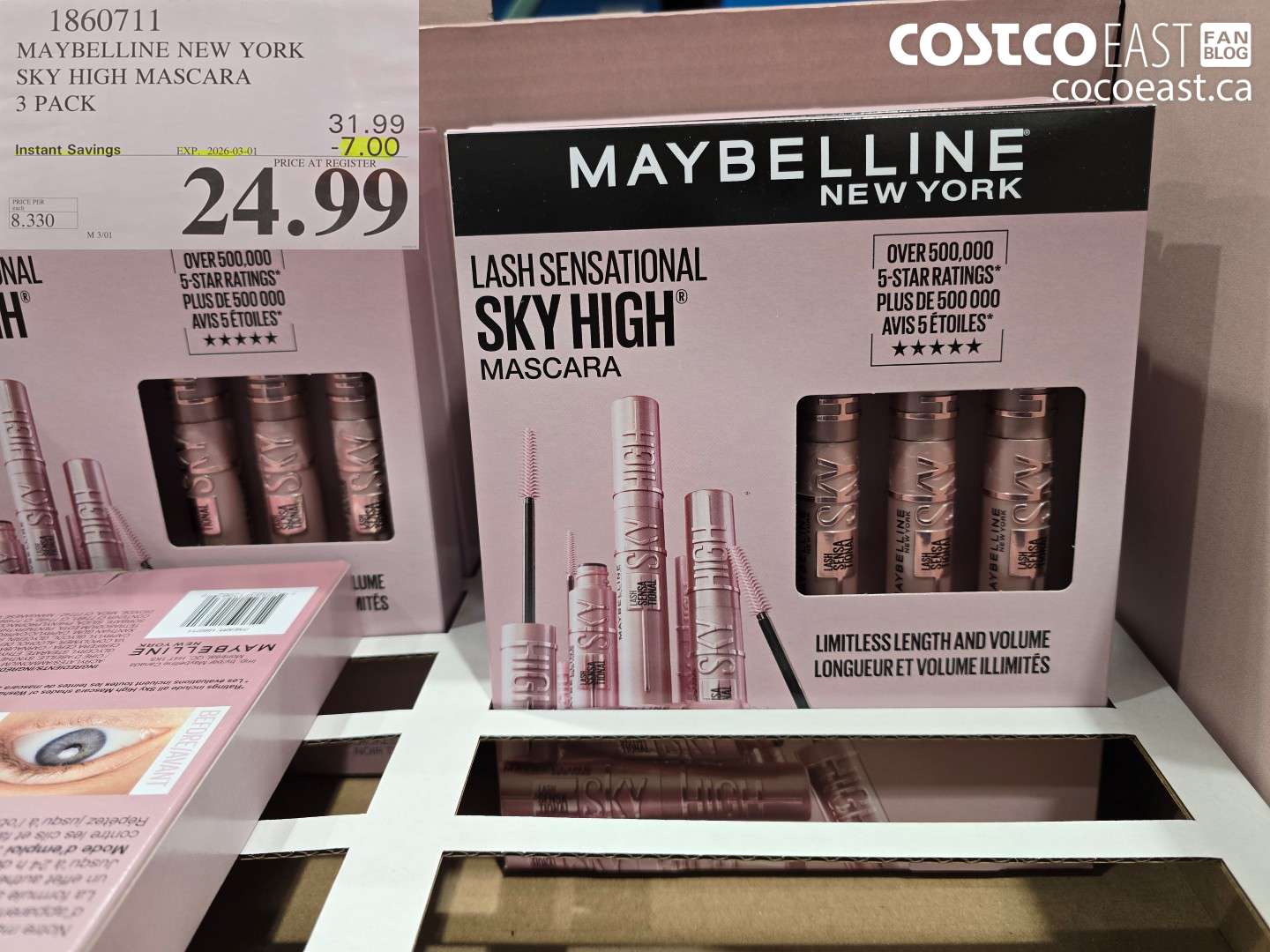 1860711 MAYBELLINE NEW YORK SKY HIGH MASCARA 3 PACK ($7.00 INSTANT SAVINGS EXPIRES ON 2026-03-01) $24.99