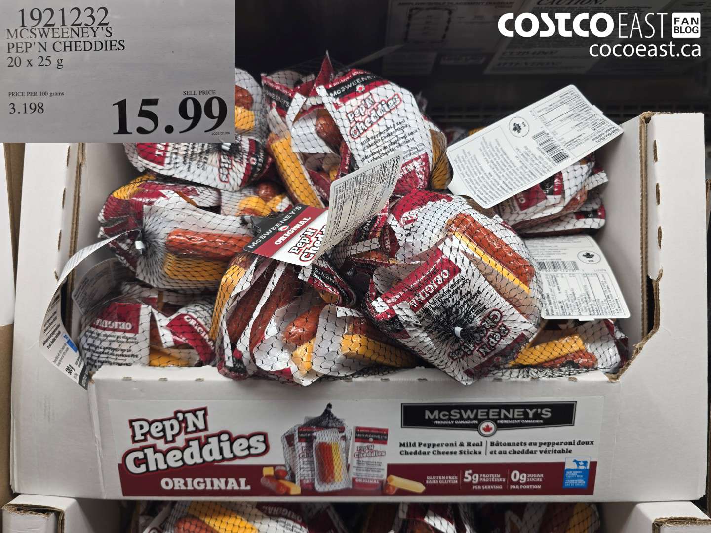 1921232 MCSWEENEY'S PEP'N CHEDDIES 20 X 25 G $15.99